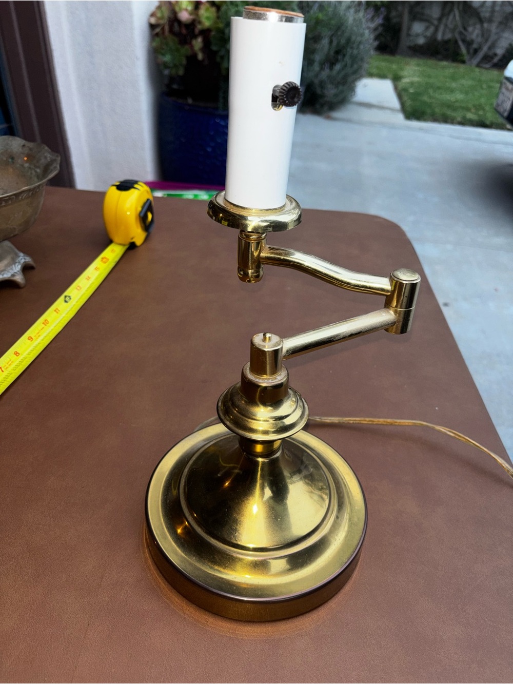 Vintage heavy Brass Adjustable Desk Lamp - Polished Brass Finish